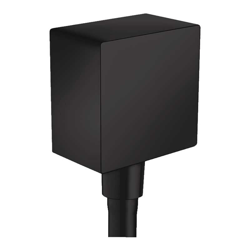 foto del prodotto hansgrohe fixfit square nero uscita a muro con valvola antiriflusso 26455670