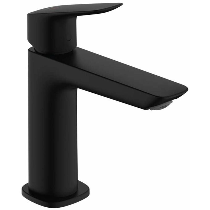 foto del prodotto hansgrohe logis miscelatore da lavabo, con sistema di scarico, coolstart, ecosmart, nero opaco 71254670
