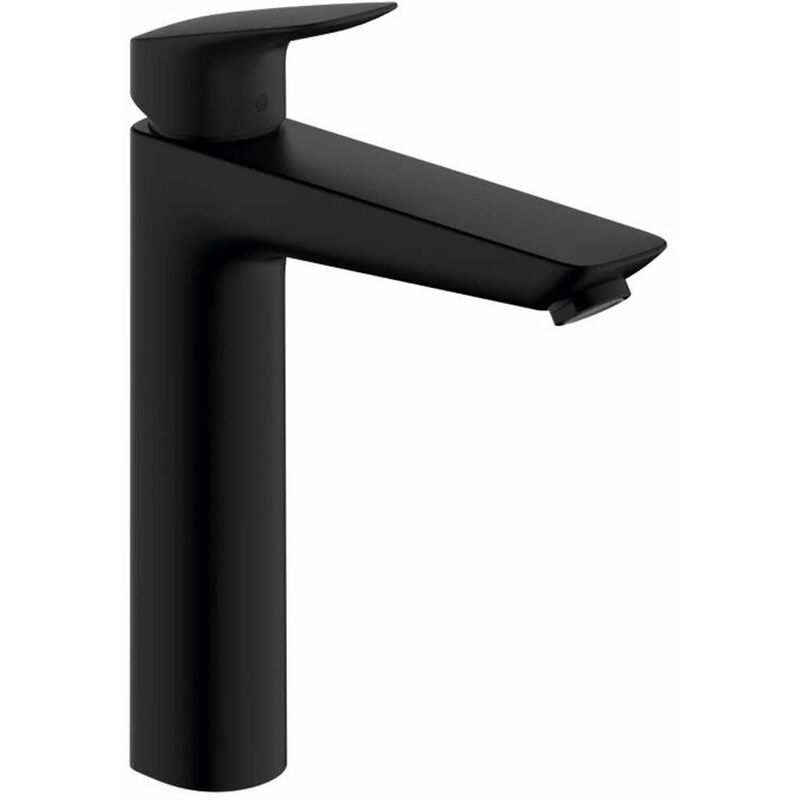 foto del prodotto hansgrohe logis miscelatore da lavabo, con sistema di scarico, ecosmart, nero opaco 71090670
