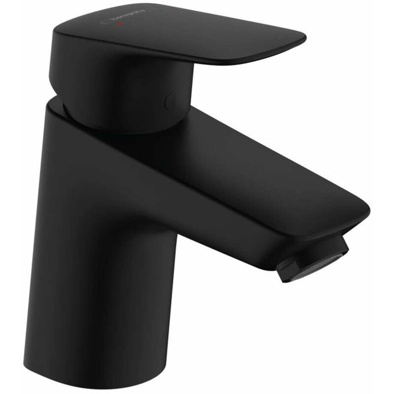 foto del prodotto hansgrohe logis miscelatore da lavabo, con sistema di scarico, ecosmart, nero opaco 71170670