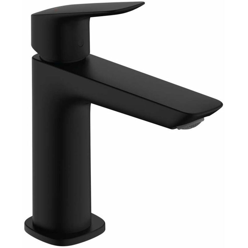 foto del prodotto hansgrohe logis miscelatore da lavabo, con sistema di scarico, ecosmart, nero opaco 71251670