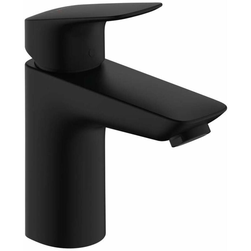 foto del prodotto hansgrohe logis miscelatore da lavabo, con sistema di scarico push open, ecosmart, nero opaco 71107670