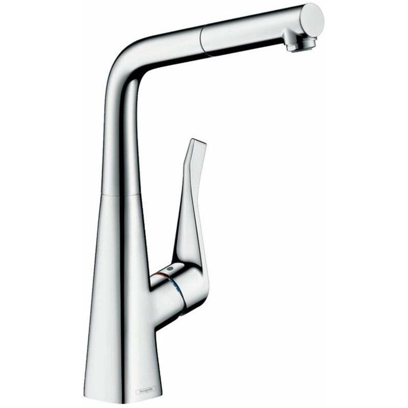 foto del prodotto hansgrohe metris new miscelatore monocomando 320 per cucina, con erogatore estraibile, cromato 14821000
