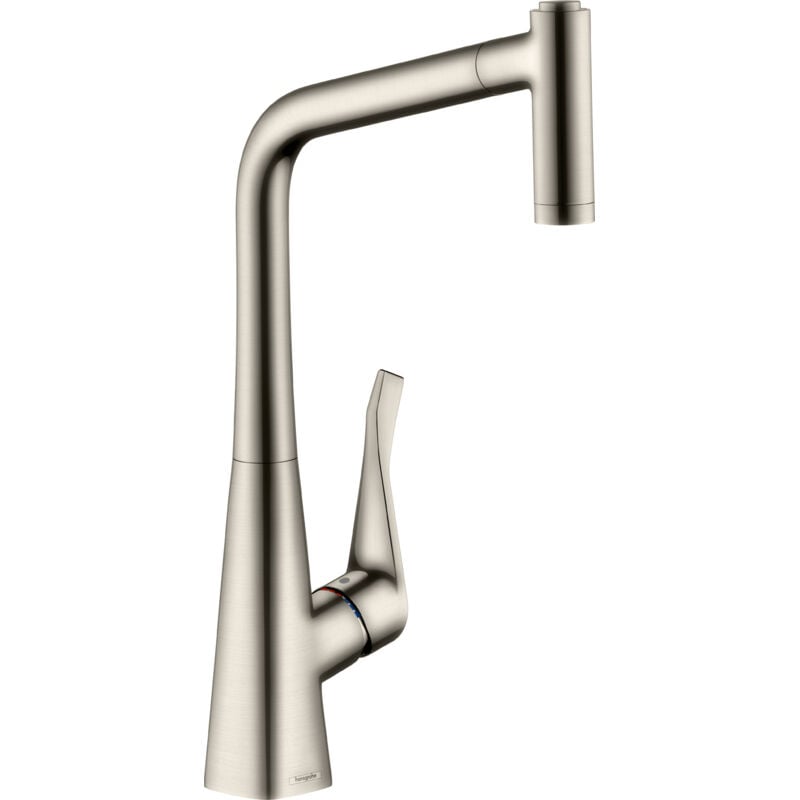 foto del prodotto hansgrohe metris new miscelatore monocomando per lavello 320 con doccetta estraibile, cromato 14820000