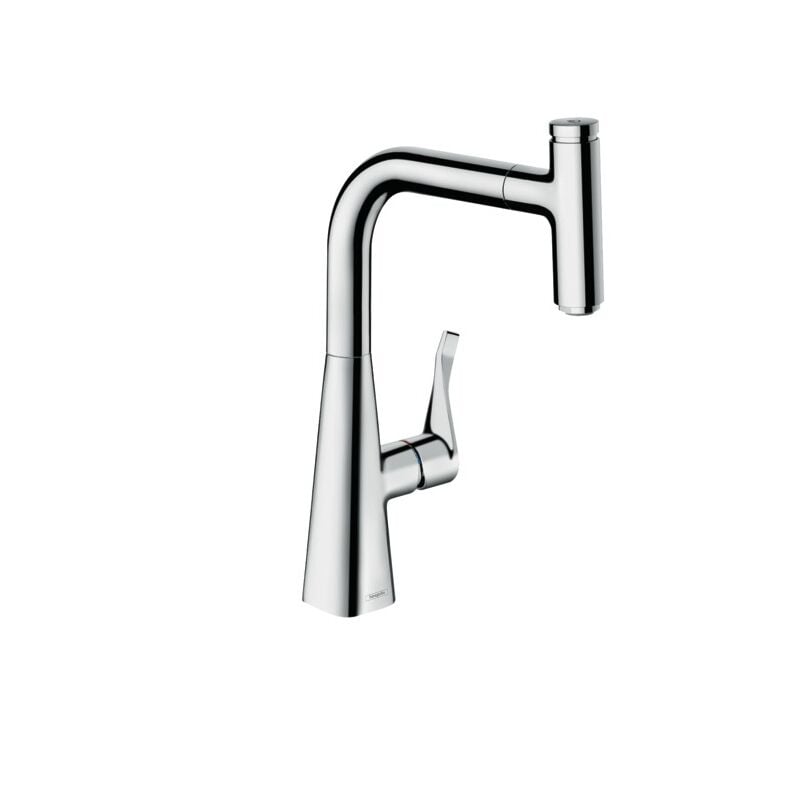 foto del prodotto hansgrohe metris select 240 miscelatore da cucina con doccetta estraibile cromato 14857000