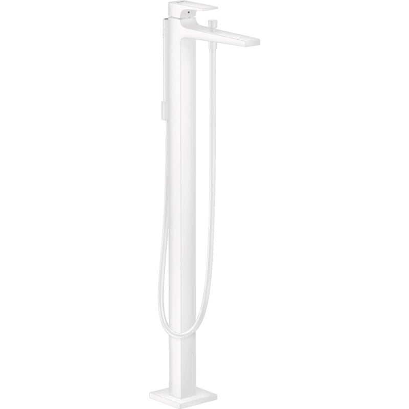 foto del prodotto hansgrohe metropol miscelatore per vasca doccia, set di finitura, maniglia a leva, bianco opaco 32532700 