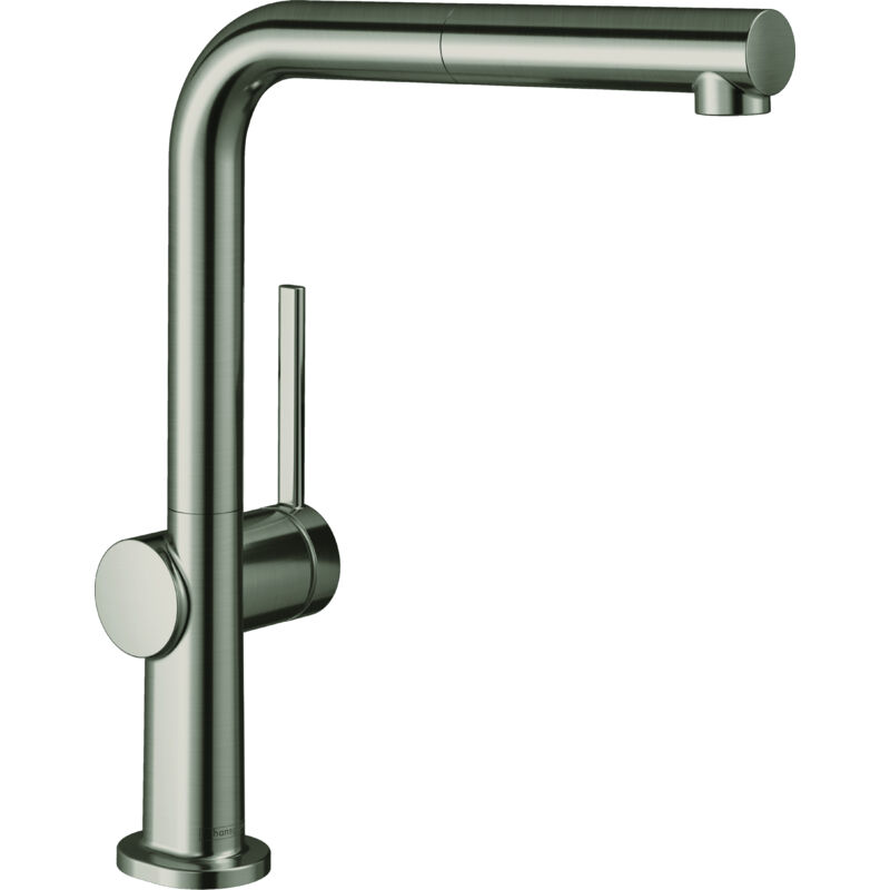 foto del prodotto hansgrohe miscelatore da cucina 270 talis m54, con doccetta estraibile 1 getto, aspetto acciaio inossidabile 72808800