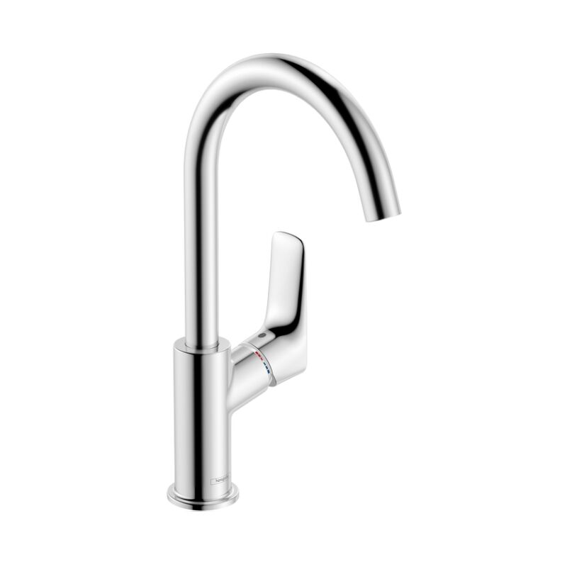 foto del prodotto hansgrohe miscelatore monocomando per lavabo logis con bocca alta, estraibile e scarico sintetico cromo 71130000