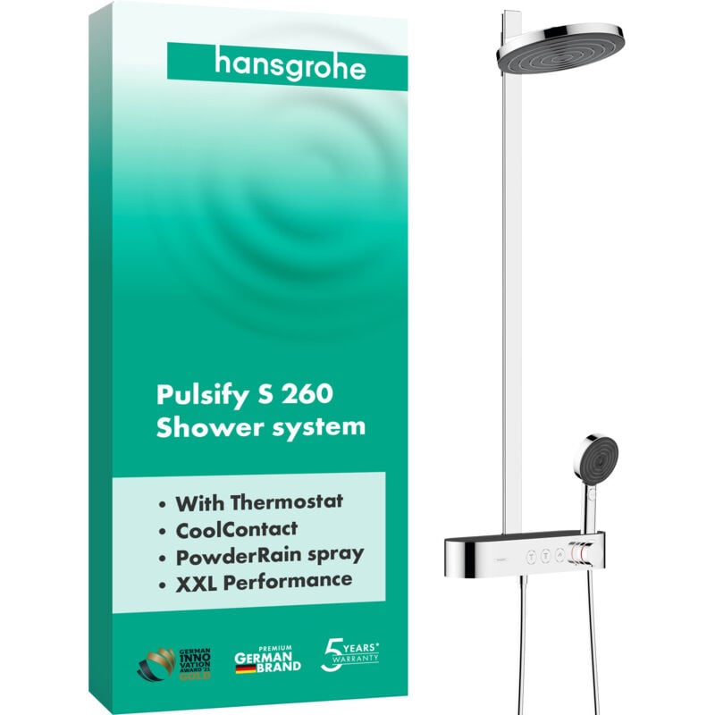 foto del prodotto hansgrohe pulsify s showerpipe 260, 2 jets avec showertablet