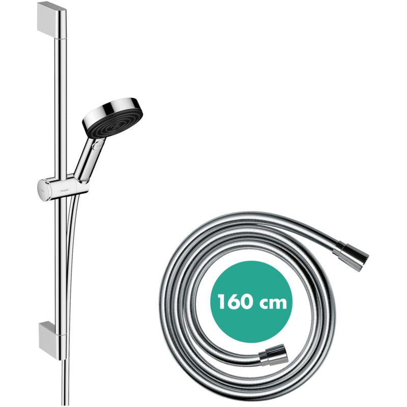 foto del prodotto hansgrohe - pulsify select - set doccetta, 3 getti, asta saliscendi 67 cm e flessibile, cromo 24160000