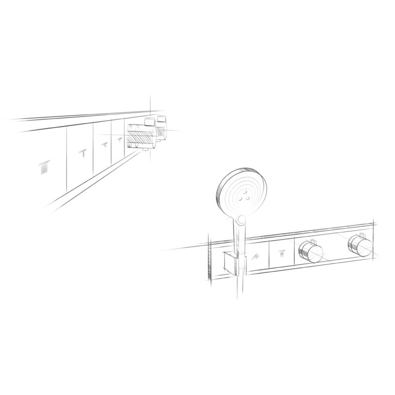 foto del prodotto hansgrohe rainselect set encastr pour 2 consommateurs, 15355000,