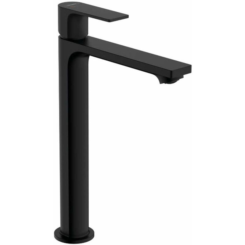 foto del prodotto hansgrohe rebris e miscelatore per lavabo da appoggio, con sistema di scarico, coolstart, nero opaco 72581670