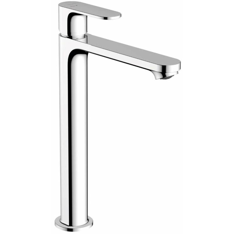 foto del prodotto hansgrohe rebris s miscelatore per lavabo da appoggio, con sistema di scarico, coolstart, ecosmart, cromo 72590000