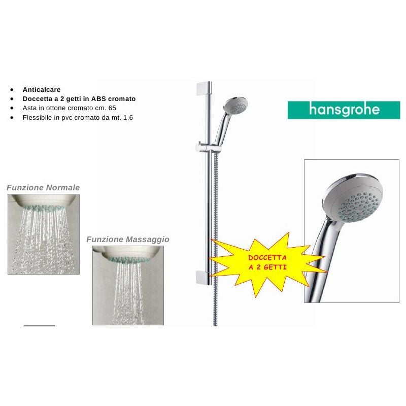 foto del prodotto hansgrohe saliscendi per doccia doccino crometta 85 vario cm.65