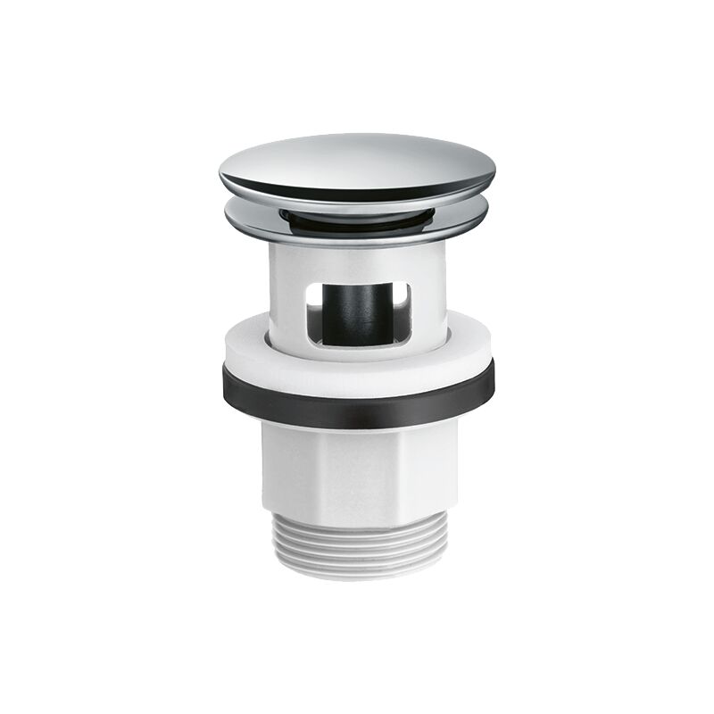 foto del prodotto hansgrohe sistemi di scarico sistema di scarico push open per rubinetti da lavabo o bidet, cromato 50105000