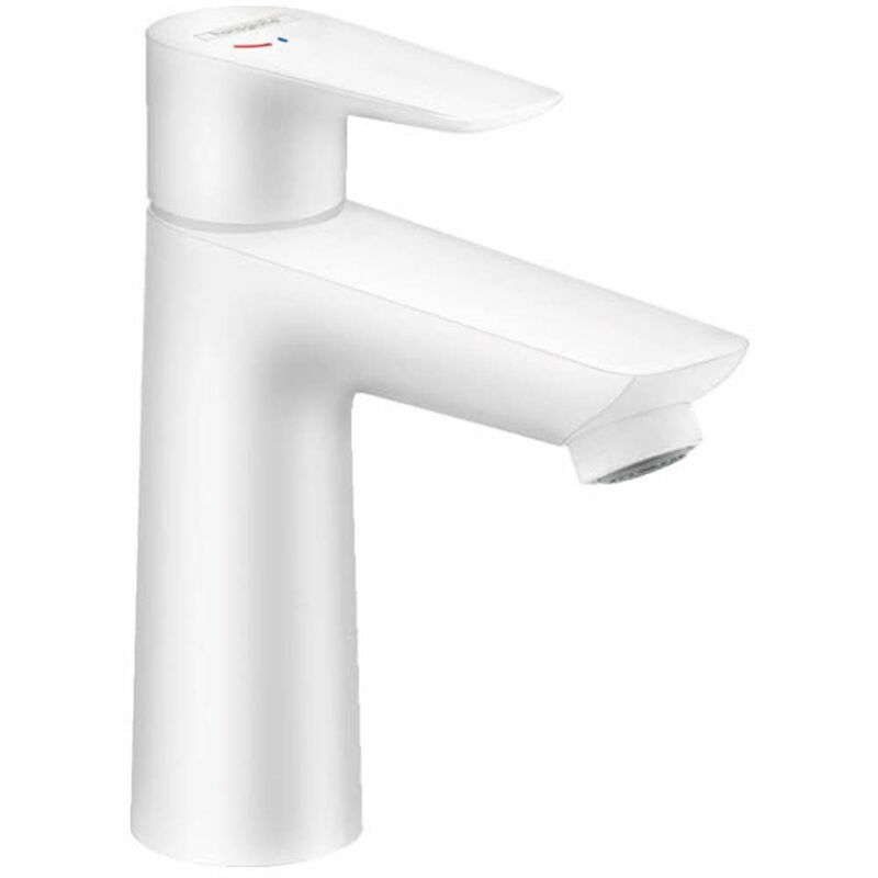 foto del prodotto hansgrohe talis e miscelatore da lavabo con sistema di scarico, coolstart, bianco opaco 71713700