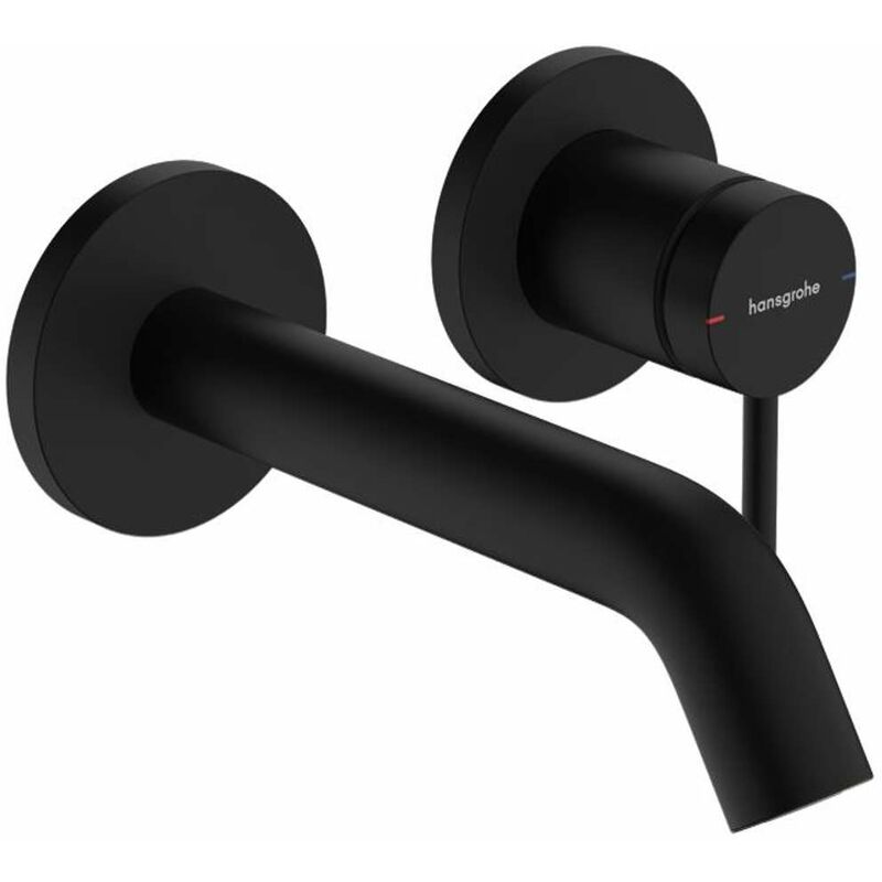 foto del prodotto hansgrohe tecturis s miscelatore ad incasso per lavabo, con sistema di scarico, montaggio a 2 fori, ecosmart, nero opaco 73350670