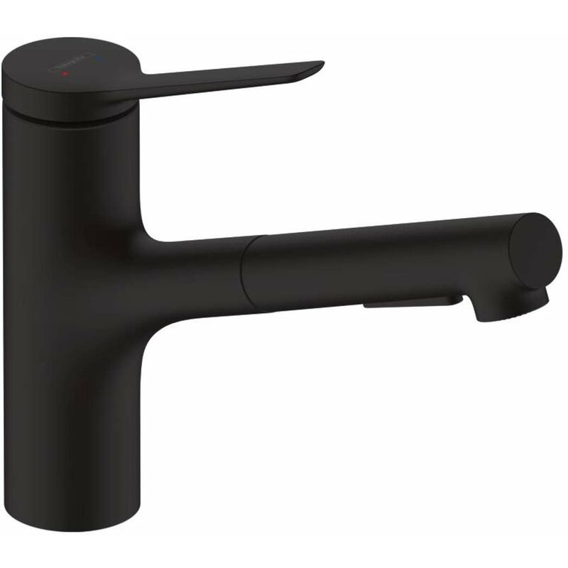 foto del prodotto hansgrohe zesis m33 miscelatore da lavello con doccetta estraibile, nero opaco 74820670