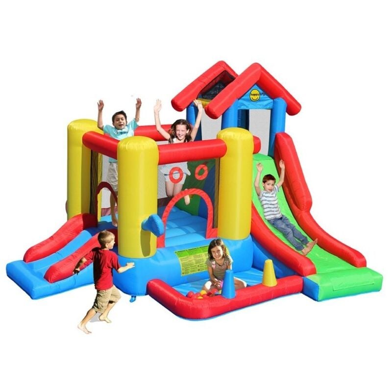foto del prodotto happy castello gonfiabile gigante bambini gioco scivolo saltarello tappeto elastico