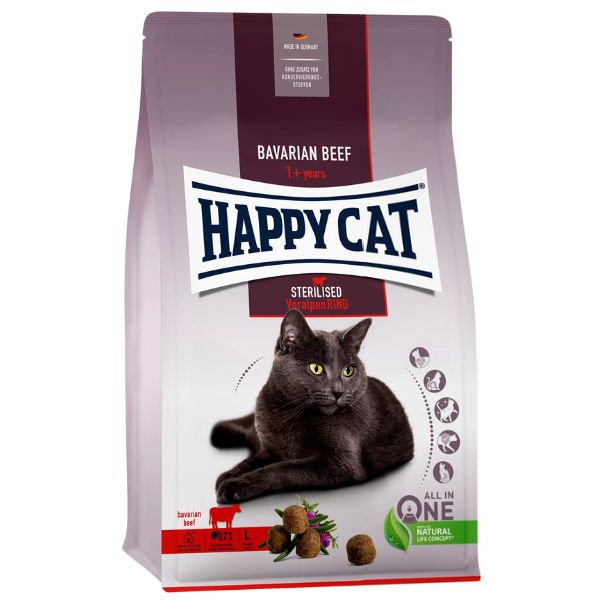 foto del prodotto happy cat adult sterilised manzo delle prealpi 1,3 kg 1 ordine scegli lo sconto bzr5 bzr20 200 punti fedelt 