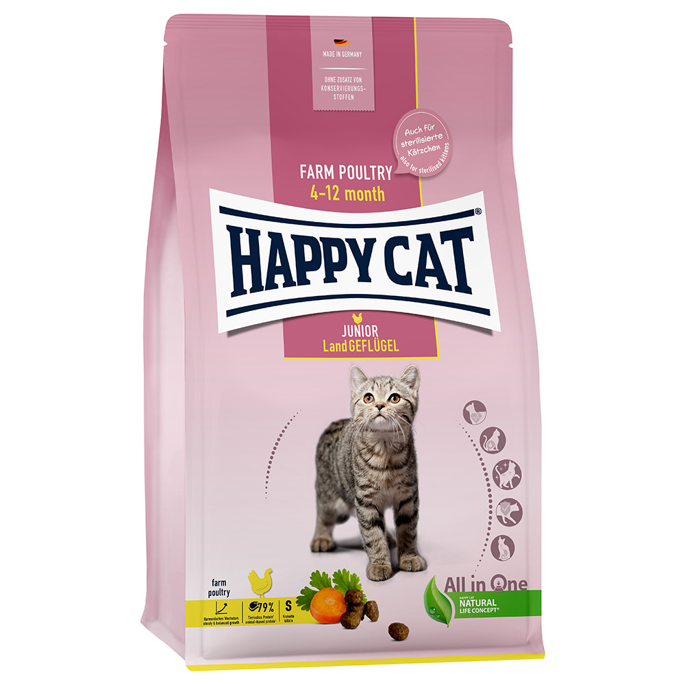 foto del prodotto happy cat young junior pollame di campagna crocchette per gatti 10 kg