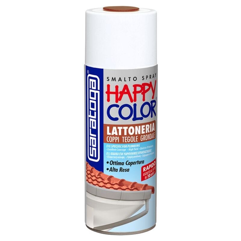 foto del prodotto happy color spray lattoneria 400gr bianco grigio saratoga