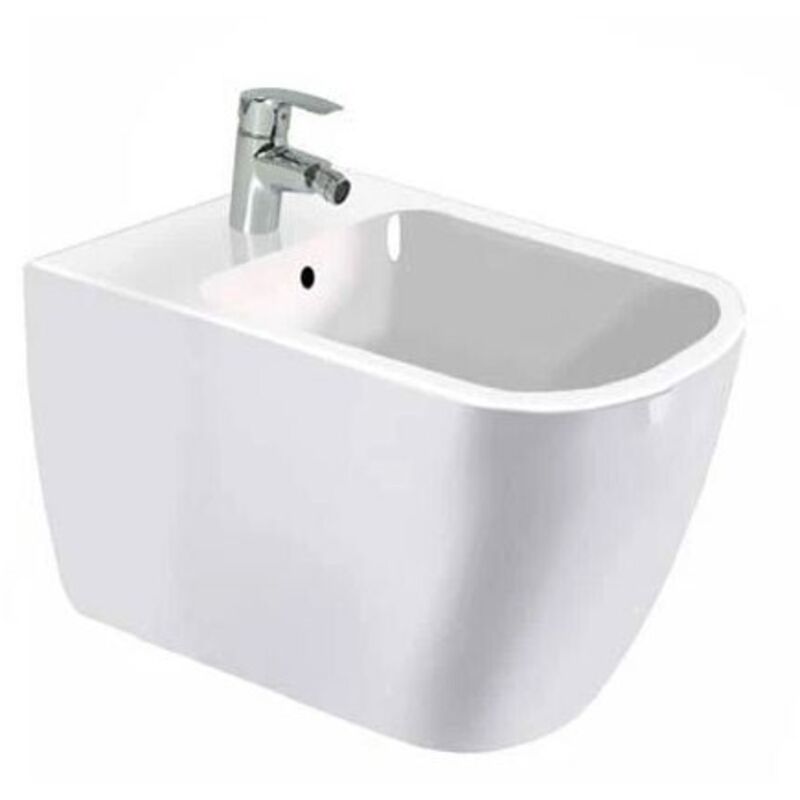 foto del prodotto happy d.2 bidet filo muro a pavimento venduto senza rubinetto. - duravit