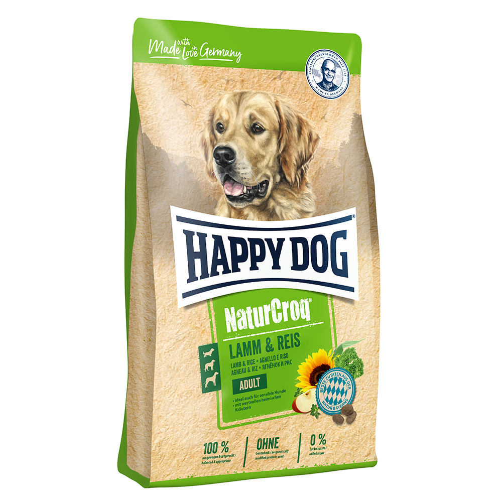 foto del prodotto happy dog naturcroq agnello riso crocchette per cane 15 kg