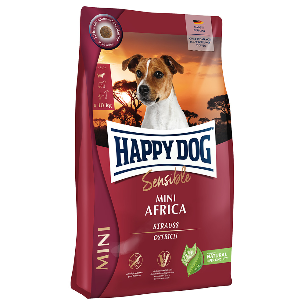 foto del prodotto happy dog sensible mini africa crocchette per cane 4 kg