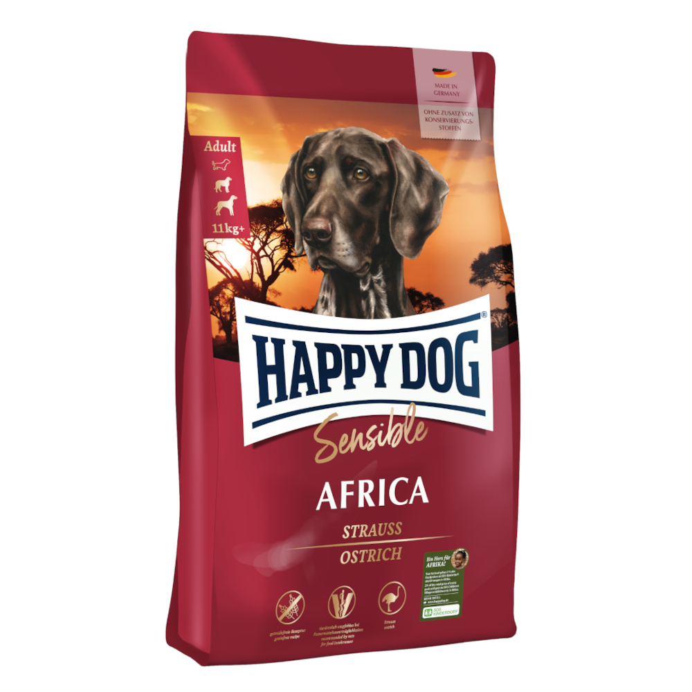foto del prodotto happy dog supreme sensible africa crocchette per cane 12,5 kg