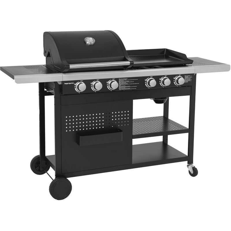 foto del prodotto happy garden barbecue a gas vesuvio duo 3 bruciatori plancha 3 bruciatori