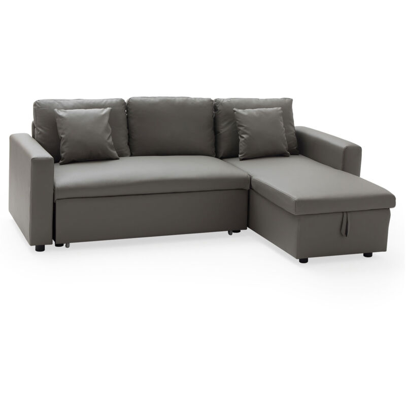 foto del prodotto happy garden divano letto angolare clark a 3 posti in taupe