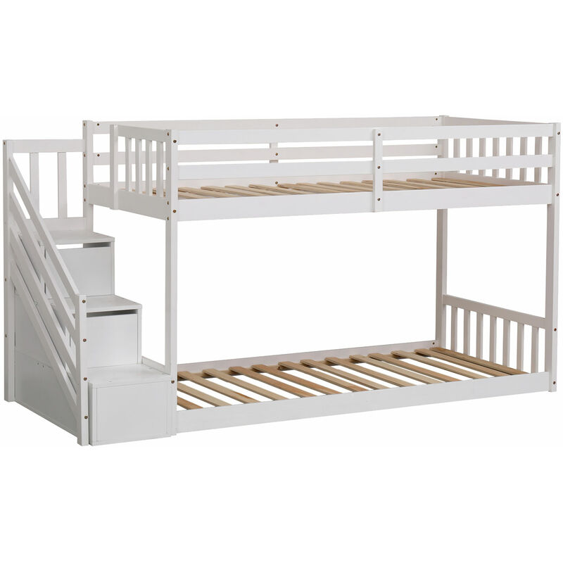 foto del prodotto happy garden letto a castello per bambini 190x90cm bianco celestine