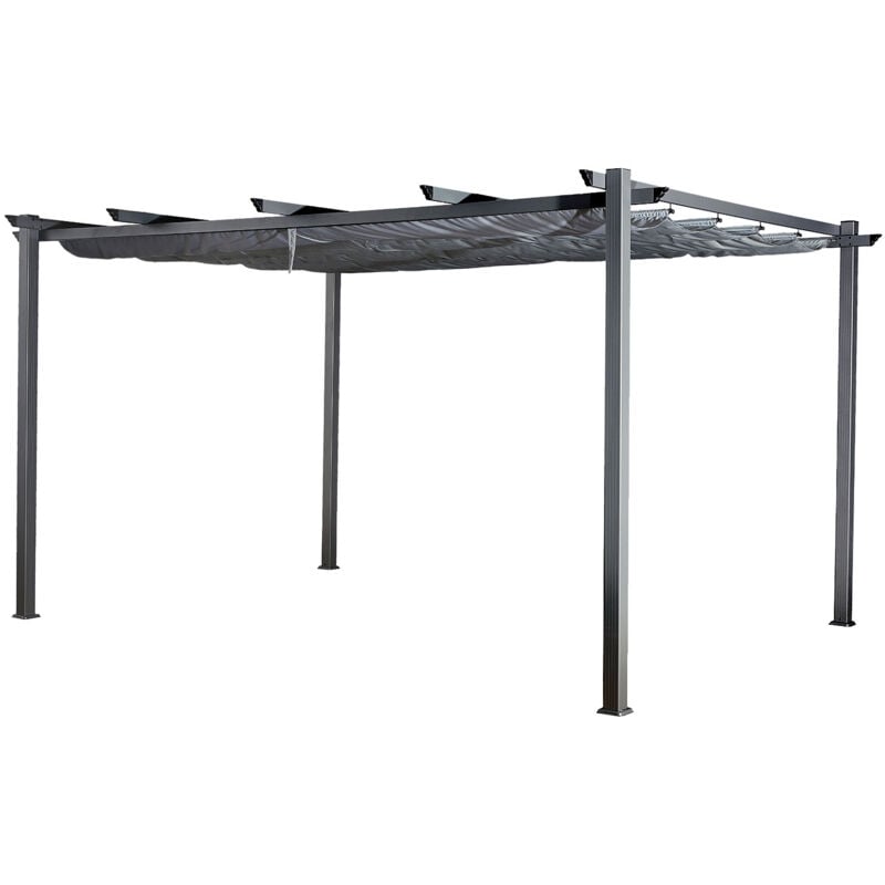 foto del prodotto happy garden - pergola autoportante 3 × 4 m cassis grigio - struttura in alluminio