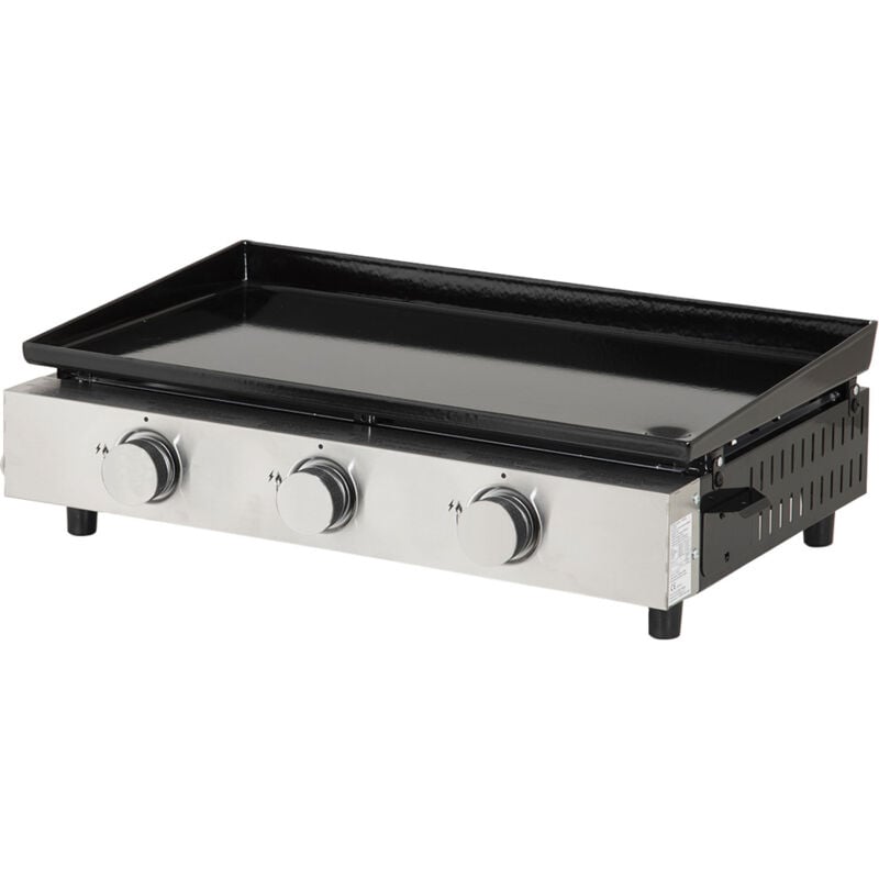 foto del prodotto happy garden piastra a gas m rida 3 bruciatori 6 kw