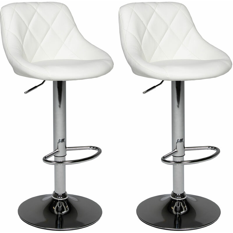 foto del prodotto happy garden set di 2 sgabelli da bar bianchi jasper