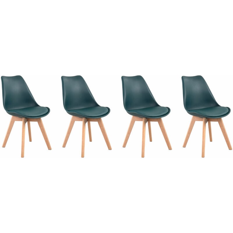 foto del prodotto happy garden set di 4 sedie scandinave nora blu con cuscino