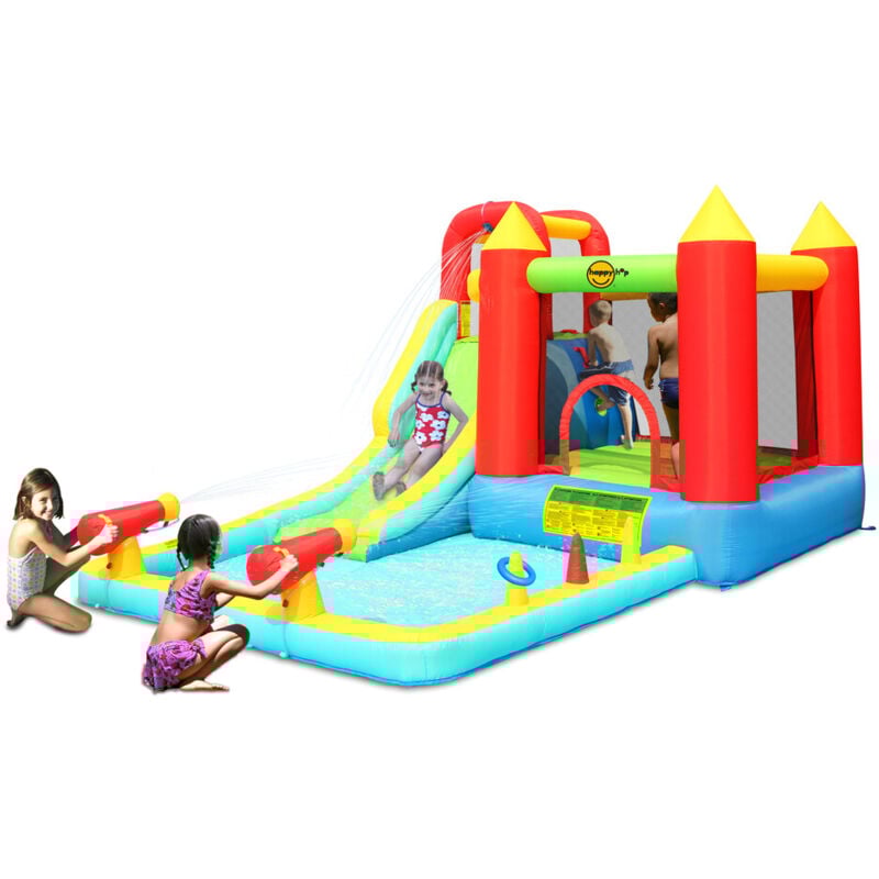 foto del prodotto happy hop castello gonfiabile jump splash double blaster