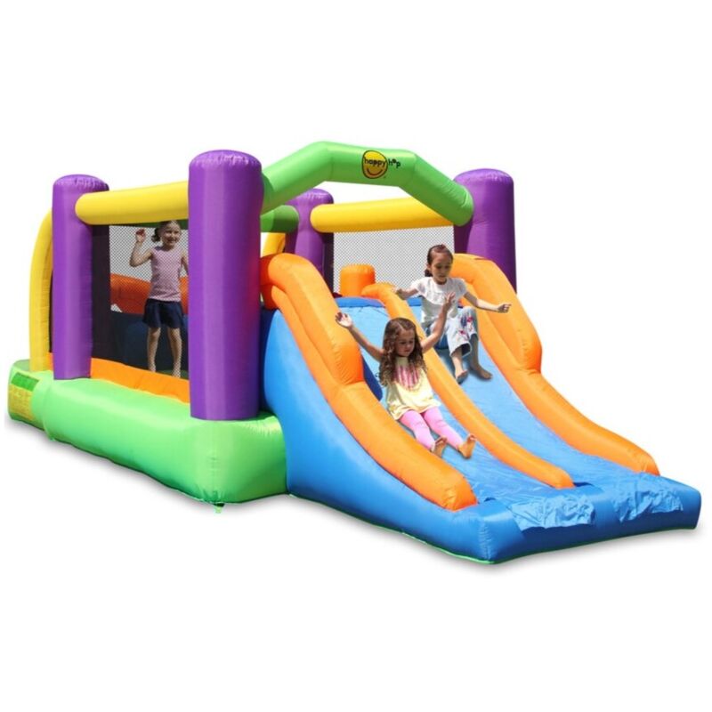 foto del prodotto happy hop gonfiabile percorso ad ostacoli con scivolo 560 x 255 x 190 cm