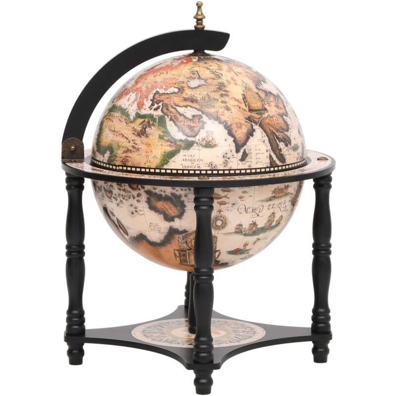 foto del prodotto happyshopping furniture limited bar a globo portavini nero in legno massello