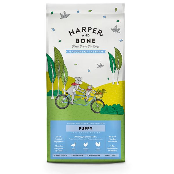 foto del prodotto harper and bone puppy flavours of the farm scadenza 04 09 2025 2 kg 1 ordine scegli lo sconto bzr5 bzr20 200 punti fedelt 