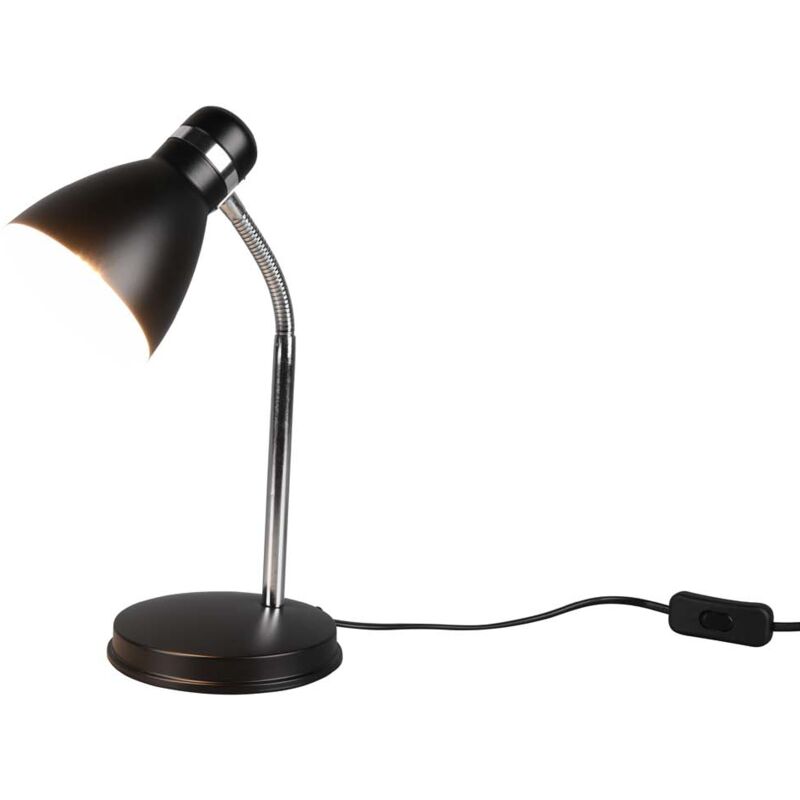 foto del prodotto harvey lampada da studio da tavolo metallo nero e cromato flessibile h. 33cm