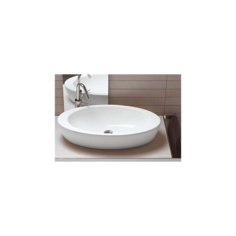 foto del prodotto hatria lavabo appoggio bianco 75 nido