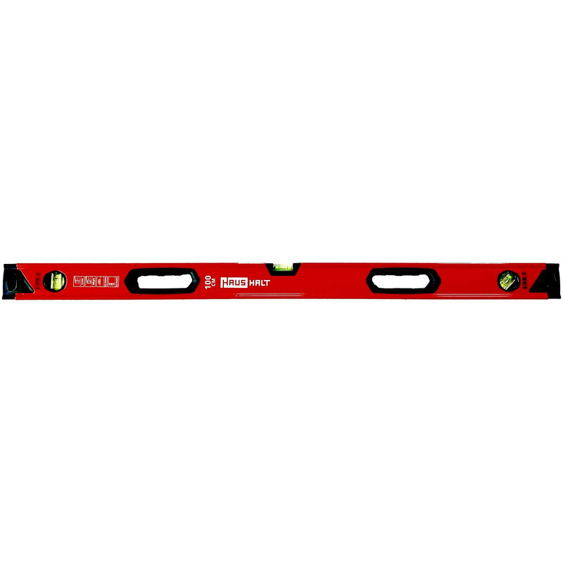foto del prodotto haushalt livella household 1000 mm con 3 fiale e impugnatura ergonomica gommata 640 g rosso