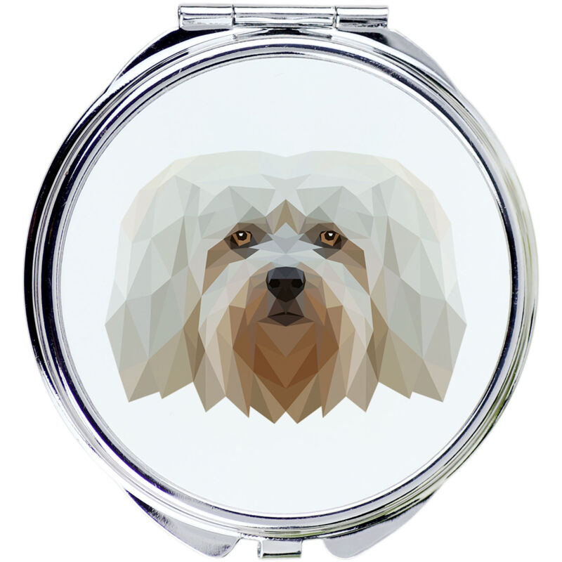 foto del prodotto havanese specchio con foto e scritta geometrica di art dog