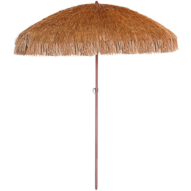 foto del prodotto hawai ombrellone con frange in acciaio finitura legno dcb garden