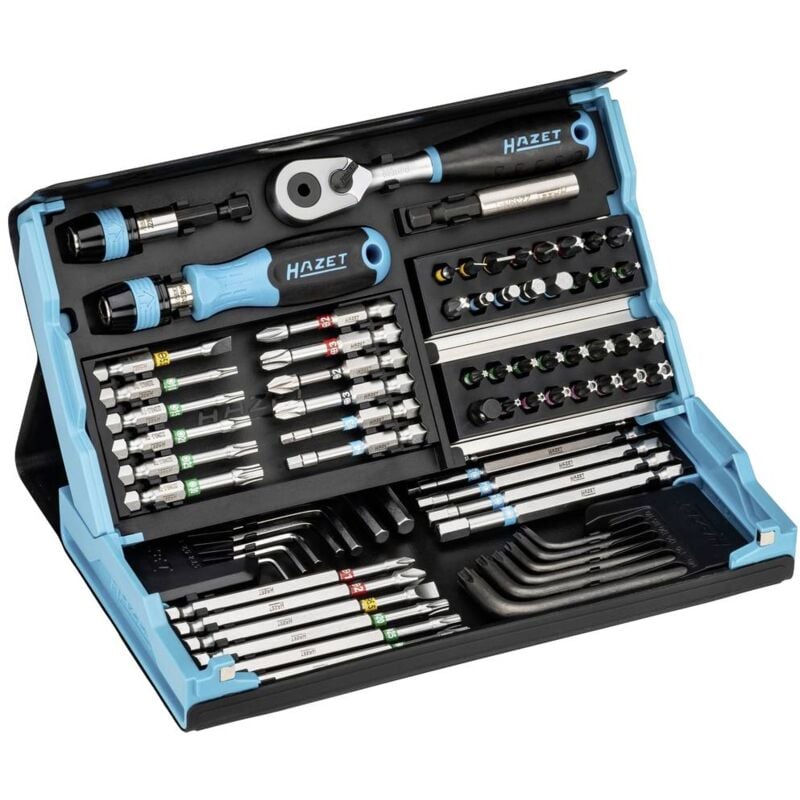 foto del prodotto hazet 2200sc 31 kit inserti 73 parti taglio, croce phillips, croce pozidriv, brugola interna, torx interno, torx antima