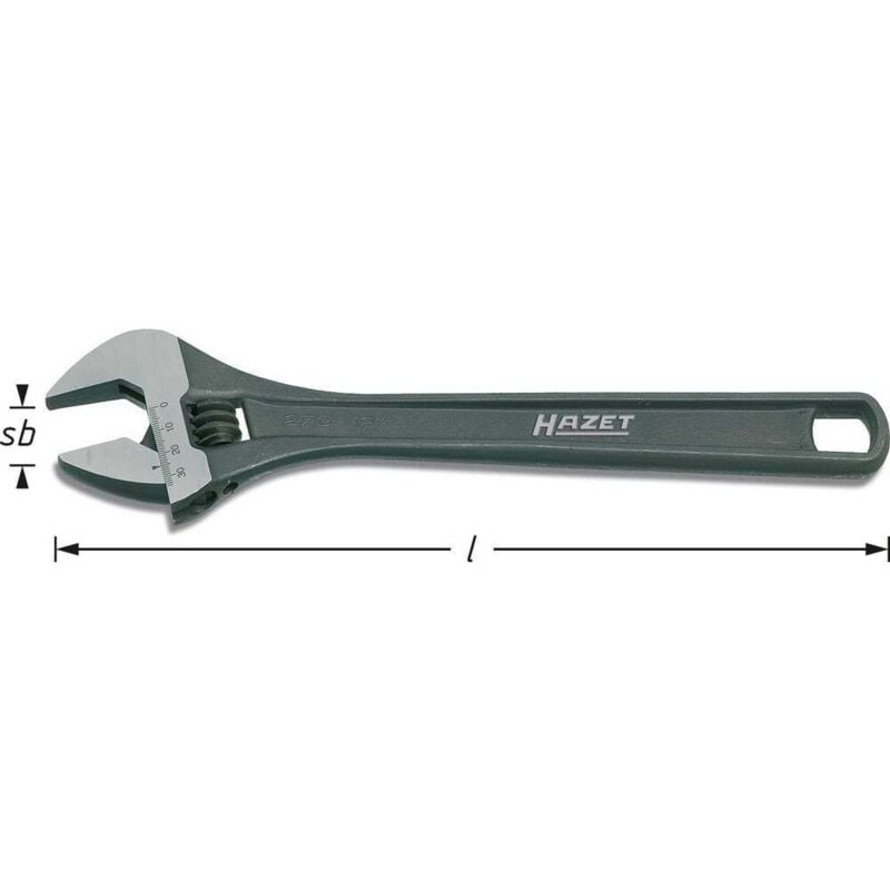 foto del prodotto hazet 279 12 chiave inglese regolabile misura metrica 34 mm