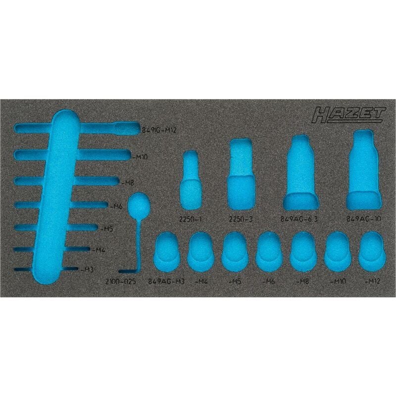 foto del prodotto hazet alloggiamento in espanso morbido bicomponente 163 336l l x p 342 mm x 172 mm