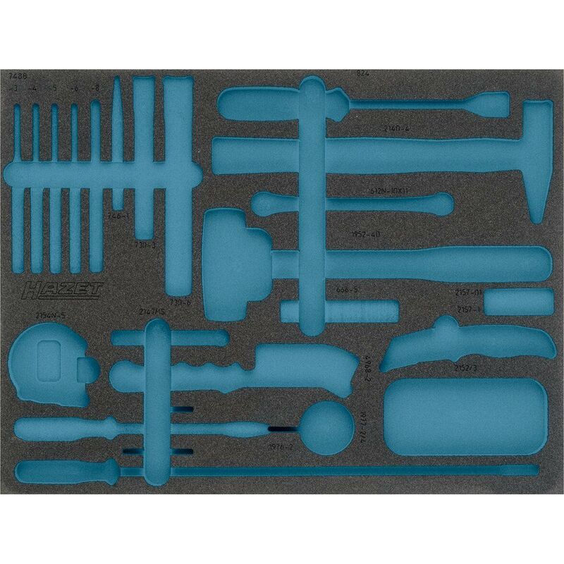 foto del prodotto hazet alloggiamento in espanso morbido bicomponente 163 372l l x p 519 mm x 392 mm